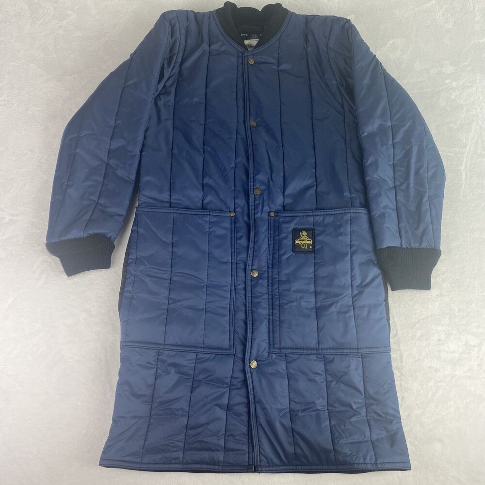 RefrigiWear Cooler Wear Insulated Jacket Adult S/P Blue Long Workwear Coat